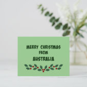 Vrolijk kerstfeest uit Australië Feestdagenkaart (Staand voorkant)