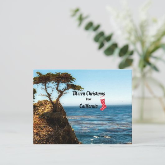 Vrolijk kerstfeest uit Californië Feestdagenkaart (Staand voorkant)