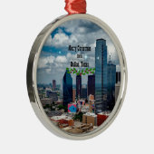 Vrolijk kerstfeest uit Dallas, Metalen Ornament (Rechts)