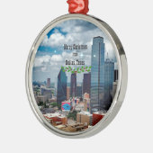 Vrolijk kerstfeest uit Dallas, Metalen Ornament (Links)