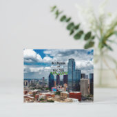 Vrolijk kerstfeest uit Dallas, Texas Feestdagenkaart (Staand voorkant)