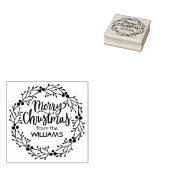 Vrolijk kerstfeest uit de (aangepaste) familie, rubberstempel (Gestempeld)