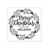 Vrolijk kerstfeest uit de (aangepaste) familie, rubberstempel (Afrduk)