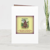 Vrolijk kerstfeest uit de Bromeliad-boom van Flori Feestdagen Kaart (Achterkant)