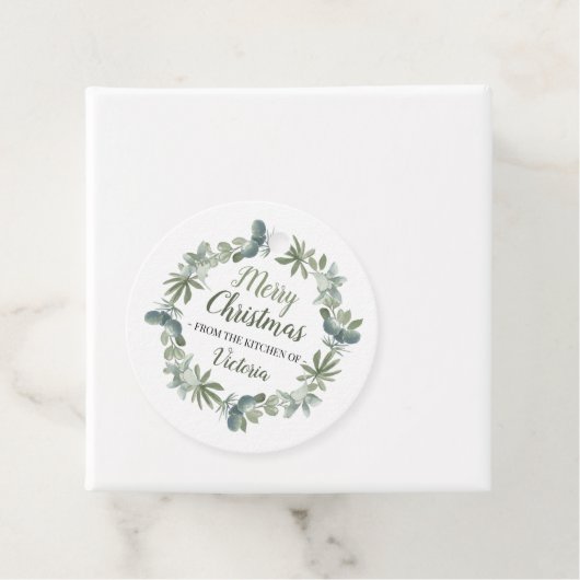 Vrolijk kerstfeest uit de keuken van bedankjes labels (In situ)