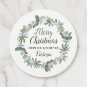 Vrolijk kerstfeest uit de keuken van bedankjes labels (Voorkant)