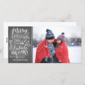 Vrolijk kerstfeest uit de toekomst meneer en mevro feestdagenkaart (Voorkant / Achterkant)