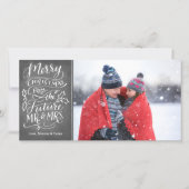 Vrolijk kerstfeest uit de toekomst meneer en mevro feestdagenkaart (Voorkant)