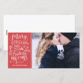 Vrolijk kerstfeest uit de toekomst meneer en mevro feestdagenkaart (Voorkant / Achterkant)