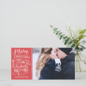 Vrolijk kerstfeest uit de toekomst meneer en mevro feestdagenkaart (Staand voorkant)