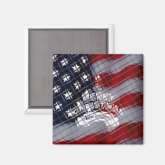 Vrolijk kerstfeest uit de Verenigde Staten van Ame Magneet (Voorkant / Achterkant)