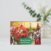 Vrolijk kerstfeest uit Duitsland - Duitse Ornament Feestdagenkaart (Staand voorkant)