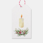 Vrolijk kerstfeest uit Floral-woede Cadeaulabel (Achterkant)