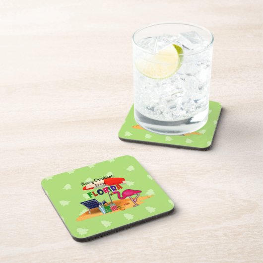 Vrolijk kerstfeest uit Florida Bier Onderzetter (Rechterzijde)