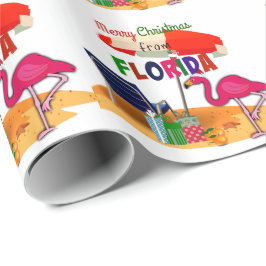 Vrolijk kerstfeest uit Florida Cadeaupapier