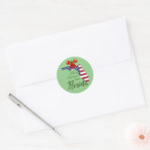 Vrolijk kerstfeest uit Florida Envelope Seals Stic Ronde Sticker (Envelop)