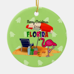 Vrolijk kerstfeest uit Florida Keramisch Ornament