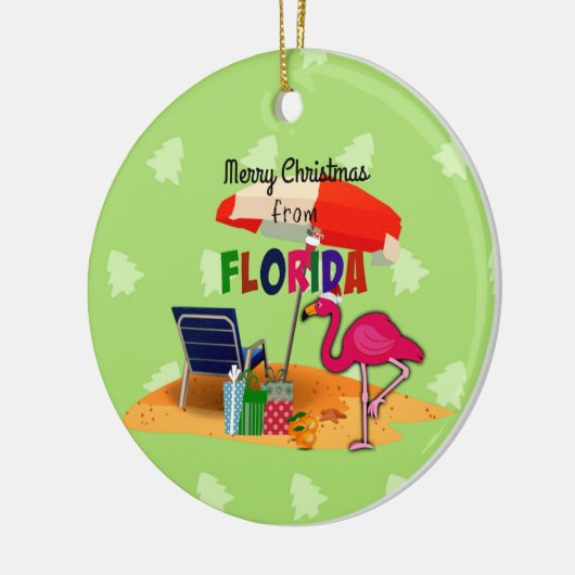 Vrolijk kerstfeest uit Florida Keramisch Ornament (Links)