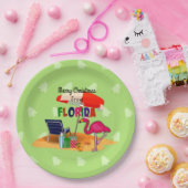 Vrolijk kerstfeest uit Florida, kleurrijk Papieren Bordje (Feest)