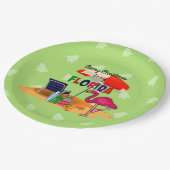 Vrolijk kerstfeest uit Florida, kleurrijk Papieren Bordje (Gekanteld)