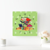 Vrolijk kerstfeest uit Florida, kleurrijk Vierkante Klok (Huis)