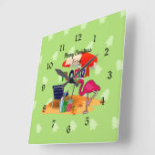 Vrolijk kerstfeest uit Florida, kleurrijk Vierkante Klok (Hoek)