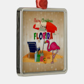 Vrolijk kerstfeest uit Florida Metalen Ornament (Rechts)