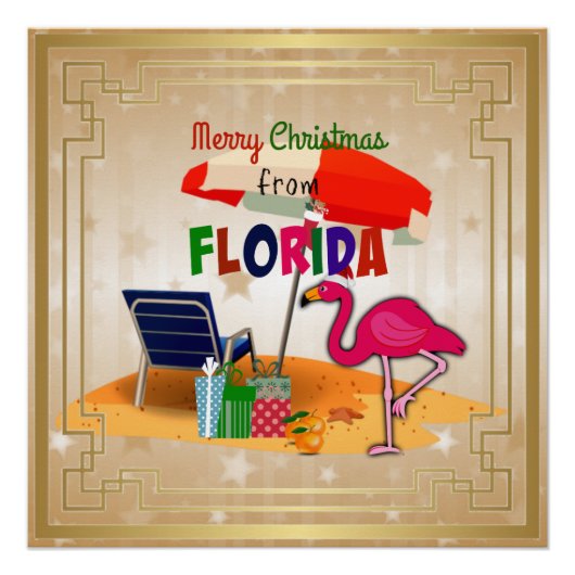 Vrolijk kerstfeest uit Florida Perfect Poster (Voorkant)