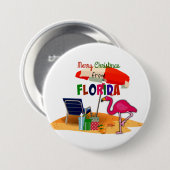 Vrolijk kerstfeest uit Florida Ronde Button 7,6 Cm (Voorkant /achterkant)