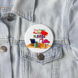 Vrolijk kerstfeest uit Florida Ronde Button 7,6 Cm