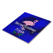 Vrolijk kerstfeest uit Florida, Santa Flamingo. Tegeltje (Zijkant)