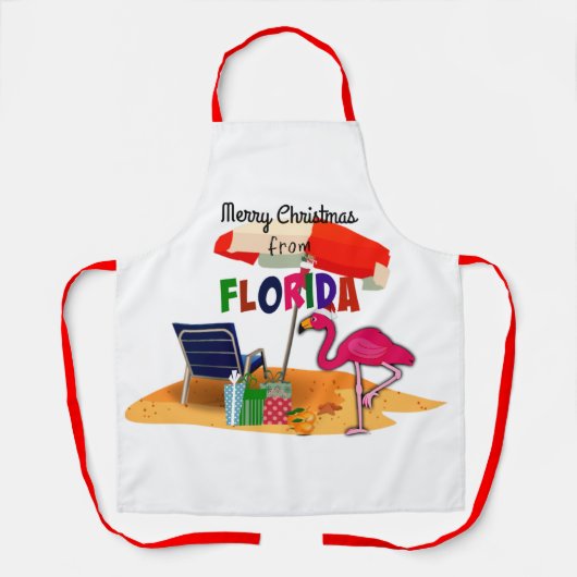 Vrolijk kerstfeest uit Florida Schort (Voorkant)