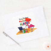 Vrolijk kerstfeest uit Florida Vierkante Sticker (Envelop)