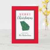 Vrolijk kerstfeest uit Georgië Kaart (Gele Bloem)