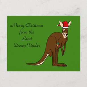Vrolijk kerstfeest uit het Land Down Under Kangaro Feestdagenkaart