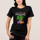 Vrolijk kerstfeest uit het paradijs Tri-Blend shirt (Voorkant)