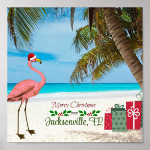 Vrolijk kerstfeest uit Jacksonville, FL Poster
