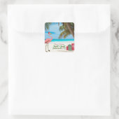 Vrolijk kerstfeest uit Jacksonville, FL Vierkante Sticker (Tas)