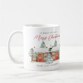 Vrolijk kerstfeest uit je buren koffiemok (Links)