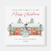 Vrolijk kerstfeest uit je buren magneet (Voorkant)