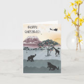 Vrolijk kerstfeest uit Kenia Kaart (Gele Bloem)