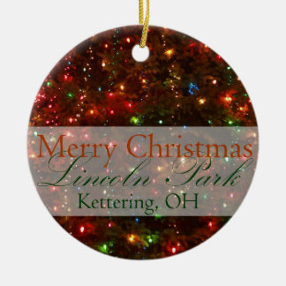 Vrolijk kerstfeest uit Kettering, Ohio 2015 Keramisch Ornament