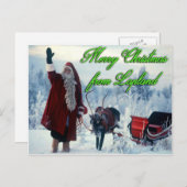 Vrolijk kerstfeest uit Lapland Feestdagenkaart (Voorkant / Achterkant)
