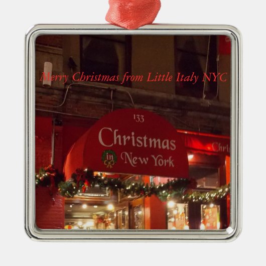 Vrolijk kerstfeest uit Little Italy NYC 1 Ornament (Voorkant)