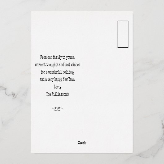 Vrolijk kerstfeest uit Londen Engeland Folie Feestdagenkaart (Achterkant)