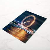 Vrolijk kerstfeest uit Londen Engeland Folie Feestdagenkaart (Gedraaid)