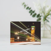 "Vrolijk kerstfeest uit Londen" met Big Ben Briefkaart (Staand voorkant)