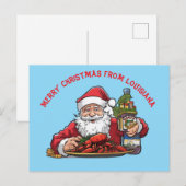 Vrolijk kerstfeest uit Louisiana Briefkaart (Voorkant / Achterkant)