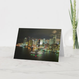 Vrolijk kerstfeest uit Miami, Florida Kaart
