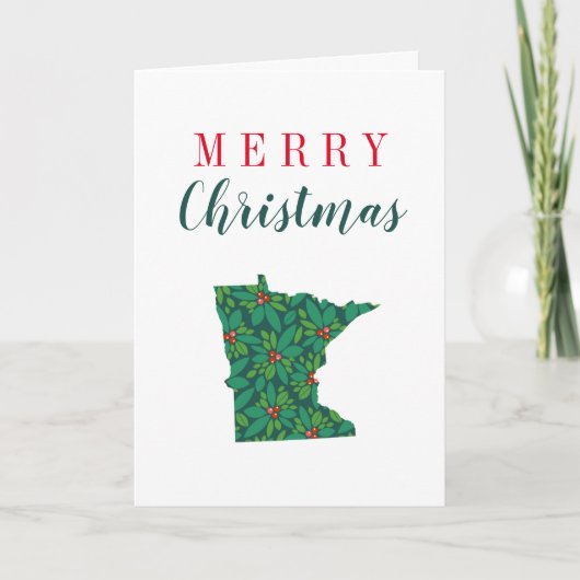 Vrolijk kerstfeest uit Minnesota Kaart (Voorkant)
